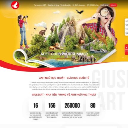 Theme WordPress trung tâm anh ngữ