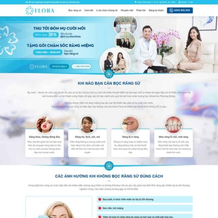 Theme WordPress lading page nha khoa 02