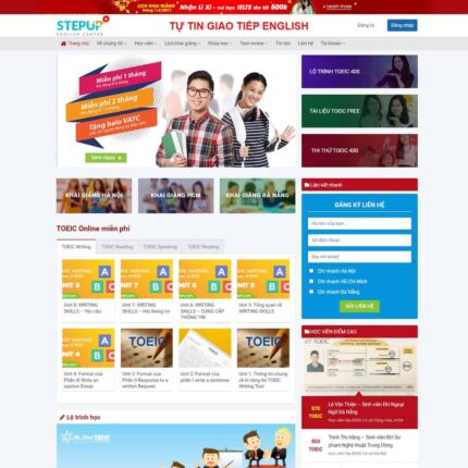 Theme WordPress trung tâm anh ngữ